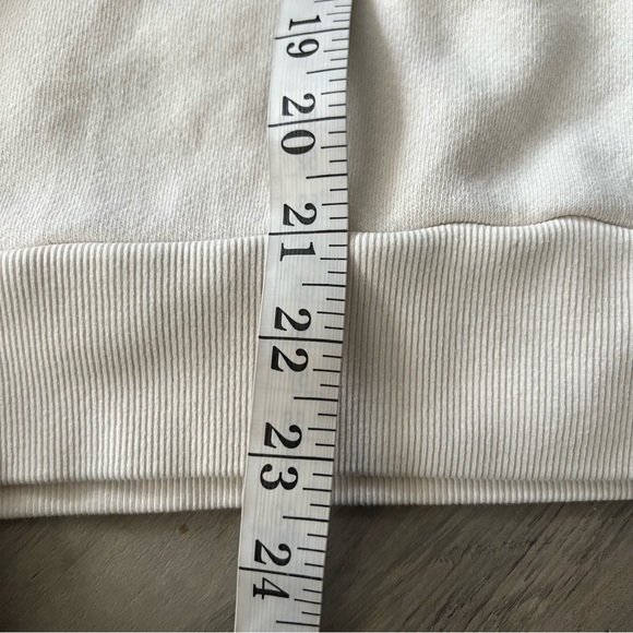Perfectwhitetee tyra fleece 1/4 zip sweatshirt Size Large In Sugar 100% Cotton - Picture 13 of 14